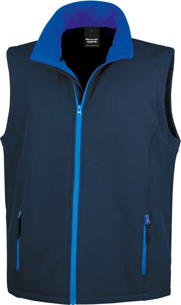 Herren 2-Lagen Softshell Gilet "Printable"