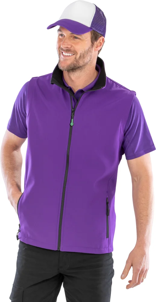 Herren 2-Lagen Softshell Gilet "Printable"