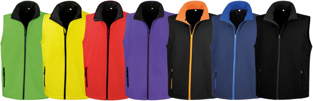 Herren 2-Lagen Softshell Gilet "Printable"