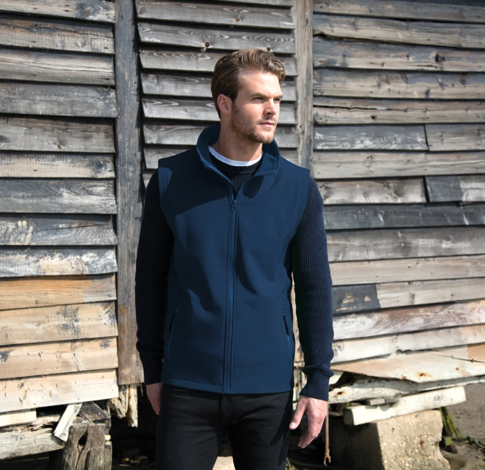 Herren 2-Lagen Softshell Gilet "Printable"