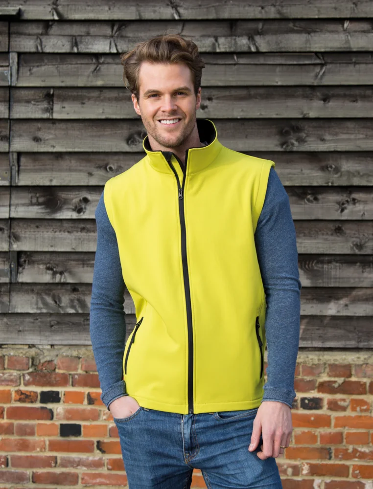 Herren 2-Lagen Softshell Gilet "Printable"