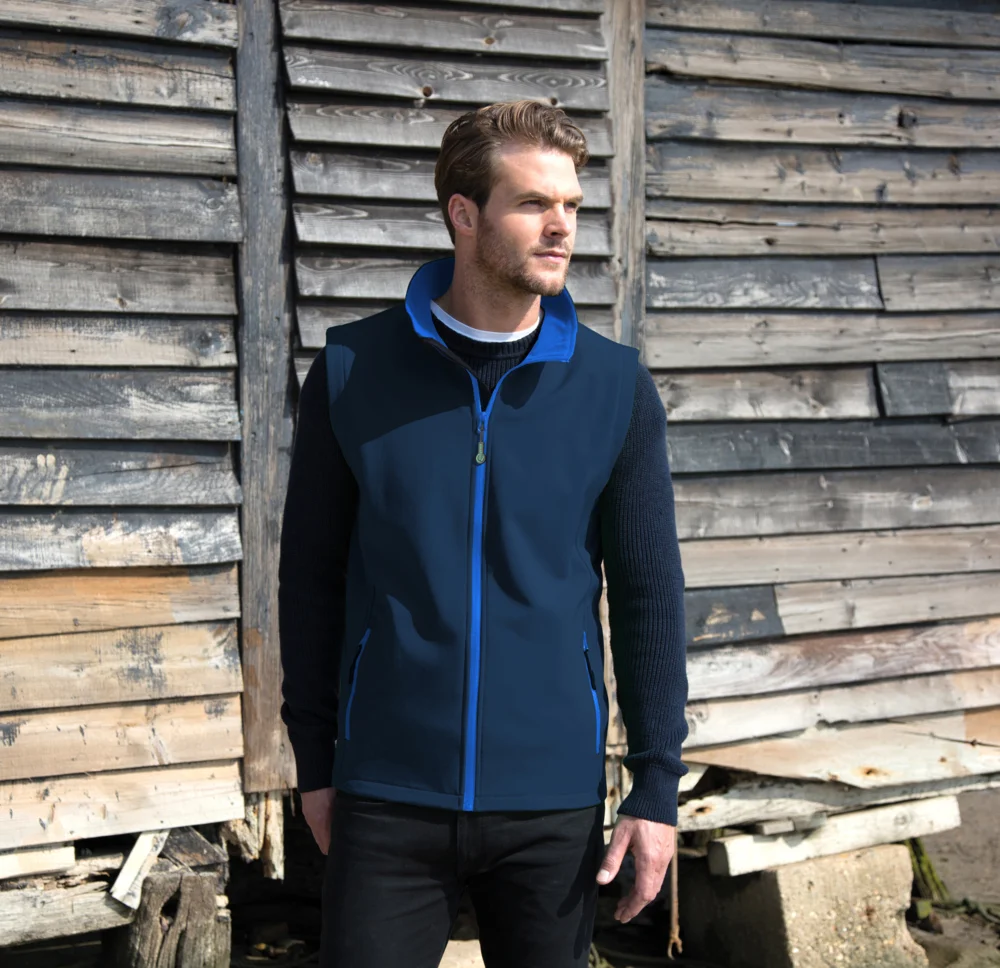 Herren 2-Lagen Softshell Gilet "Printable"