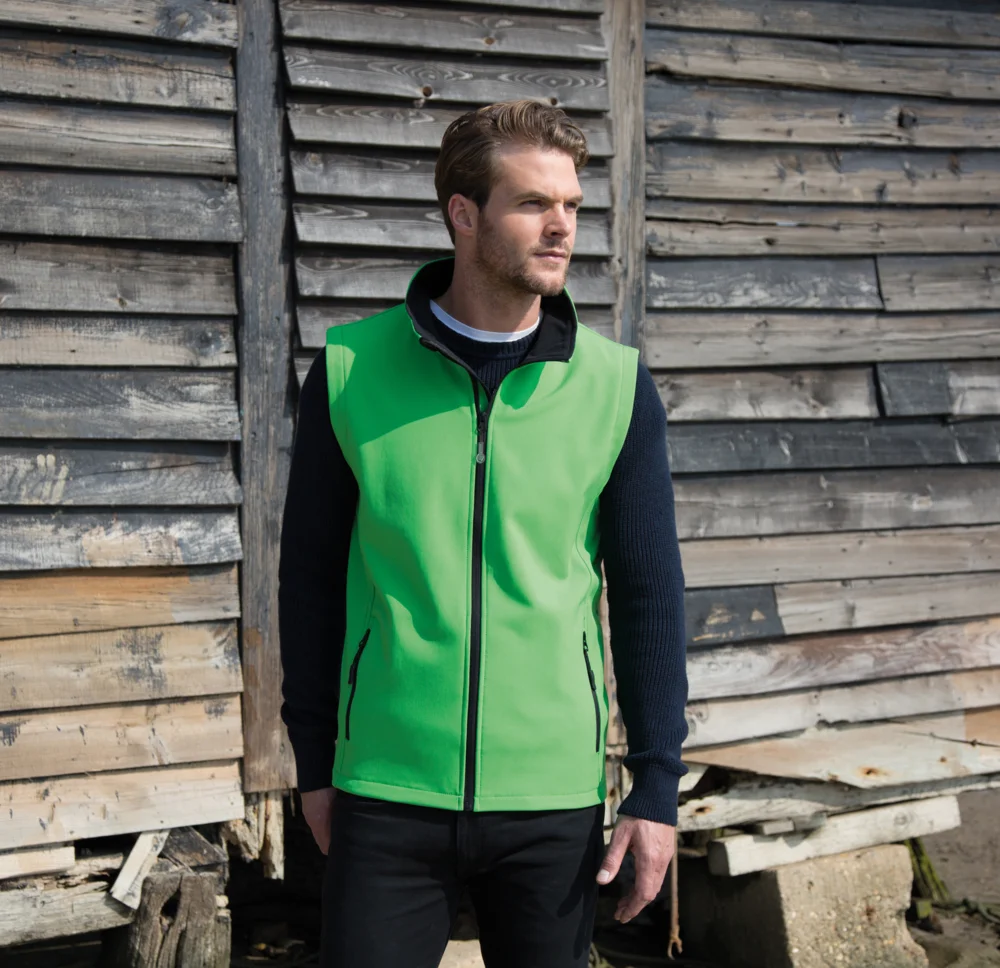 Herren 2-Lagen Softshell Gilet "Printable"