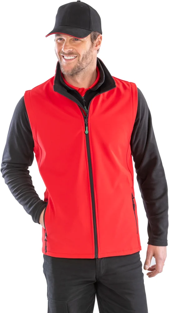 Herren 2-Lagen Softshell Gilet "Printable"