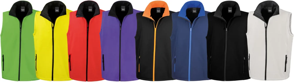 Herren 2-Lagen Softshell Gilet "Printable"