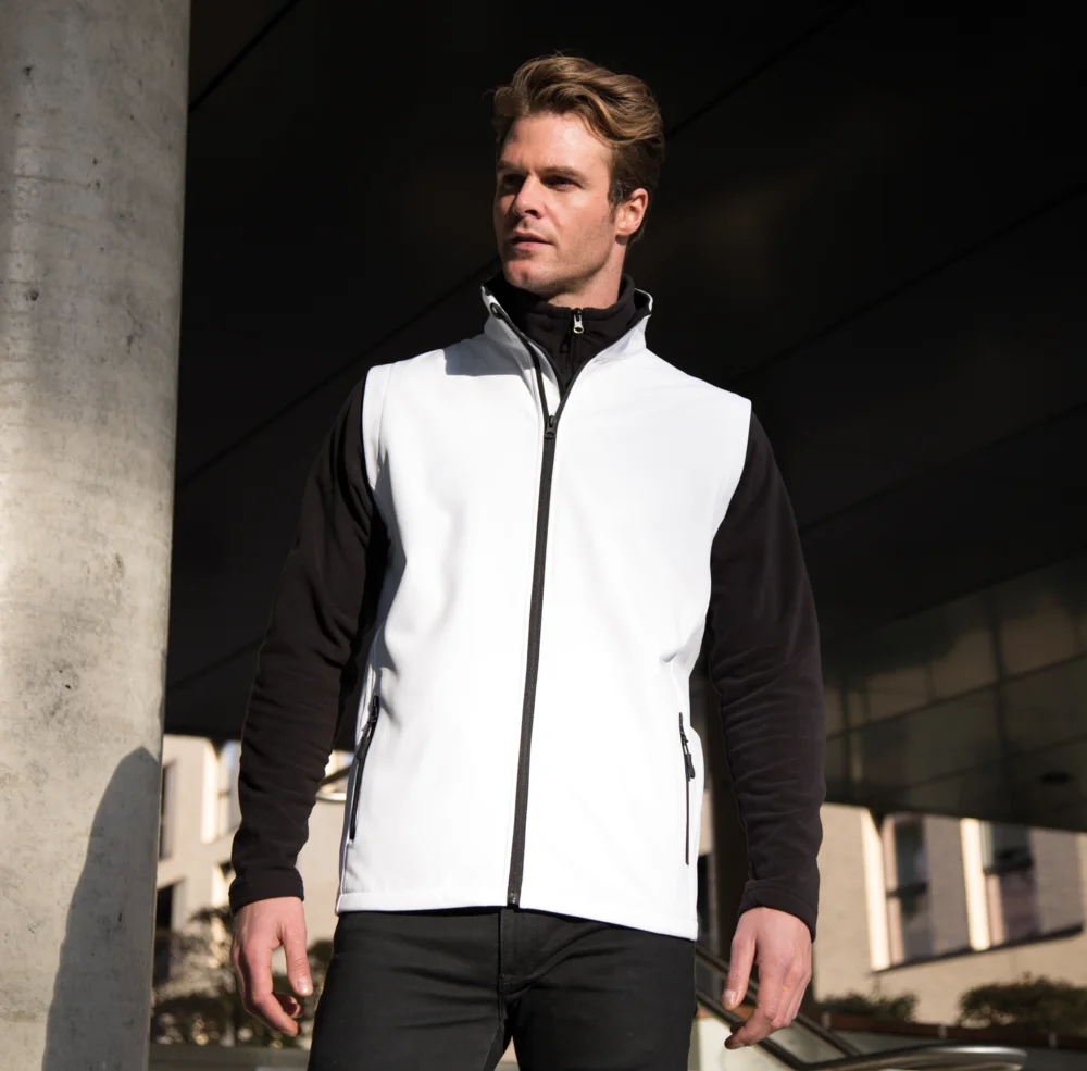 Herren 2-Lagen Softshell Gilet "Printable"