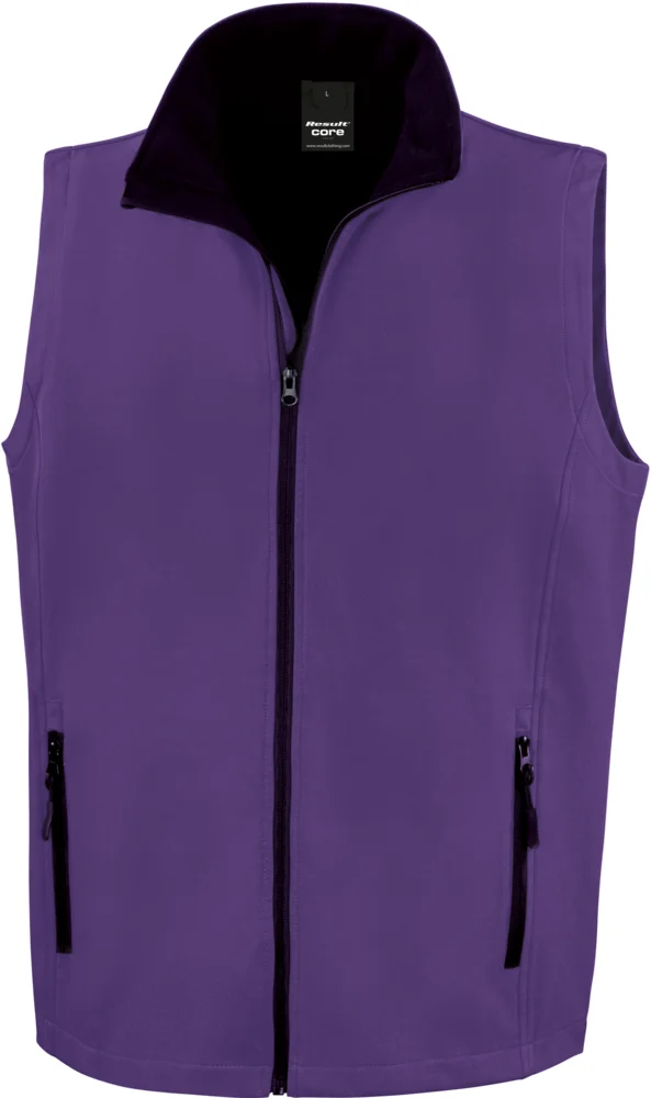 Herren 2-Lagen Softshell Gilet "Printable"