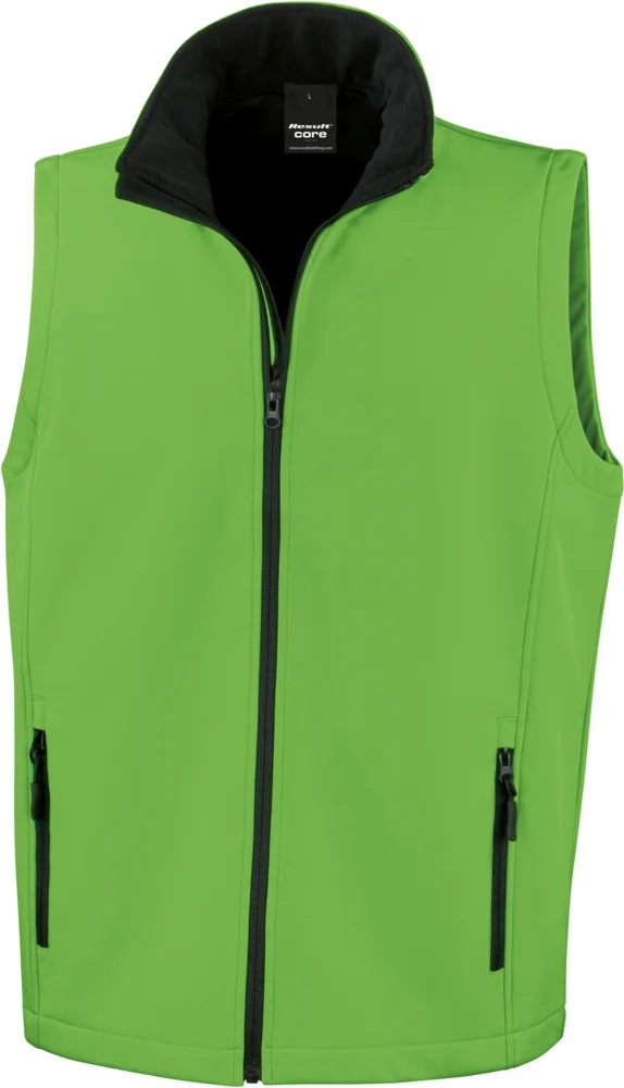 Herren 2-Lagen Softshell Gilet "Printable"