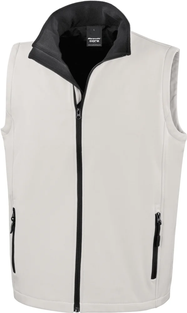 Herren 2-Lagen Softshell Gilet "Printable"