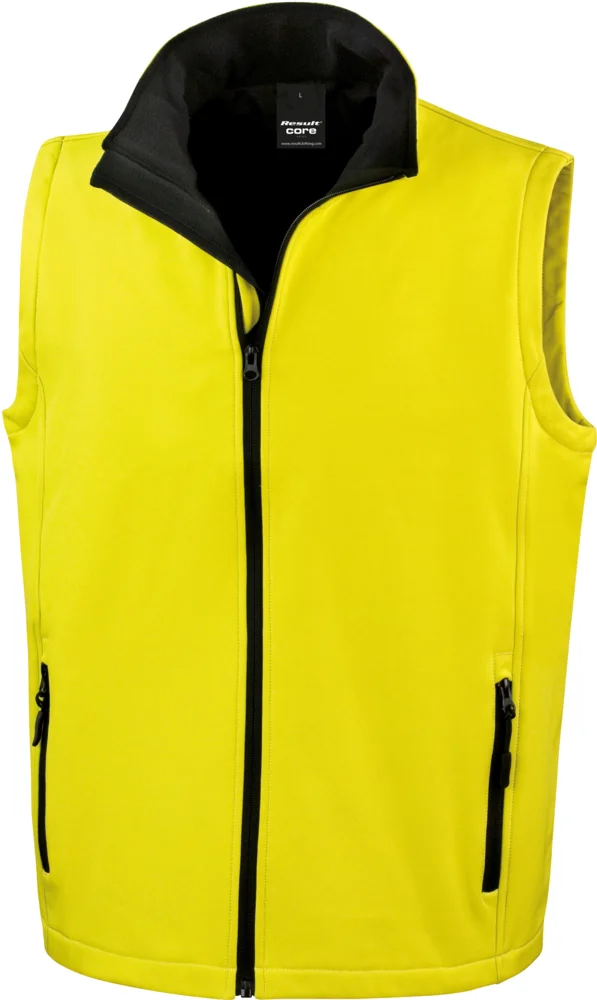 Herren 2-Lagen Softshell Gilet "Printable"