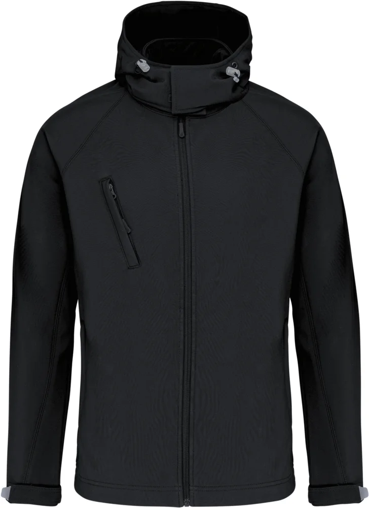Herren 3-Lagen Kapuzen Softshell Jacke
