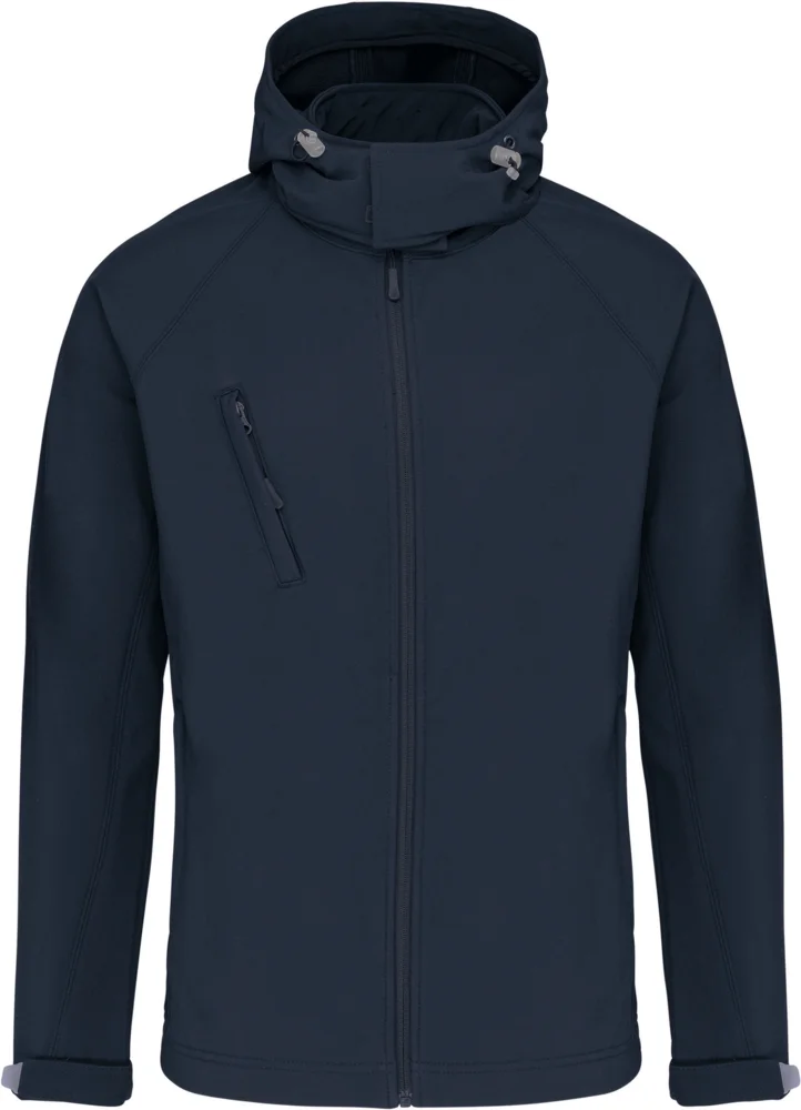 Herren 3-Lagen Kapuzen Softshell Jacke