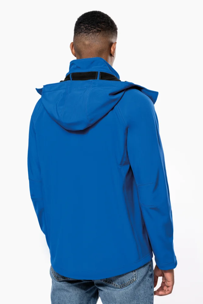 Herren 3-Lagen Kapuzen Softshell Jacke