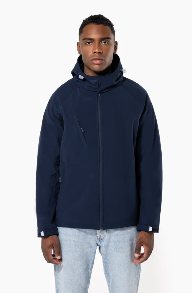 Herren 3-Lagen Kapuzen Softshell Jacke