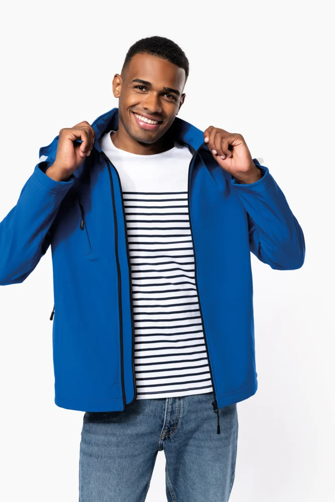 Herren 3-Lagen Kapuzen Softshell Jacke