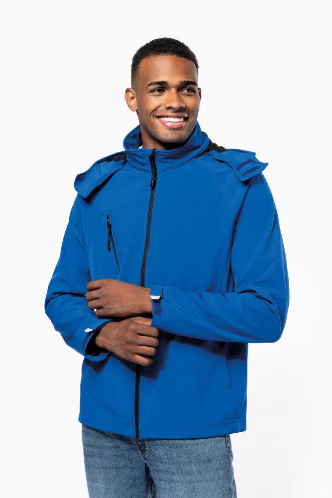 Herren 3-Lagen Kapuzen Softshell Jacke