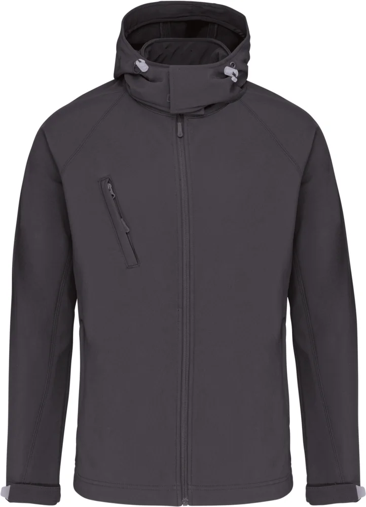 Herren 3-Lagen Kapuzen Softshell Jacke