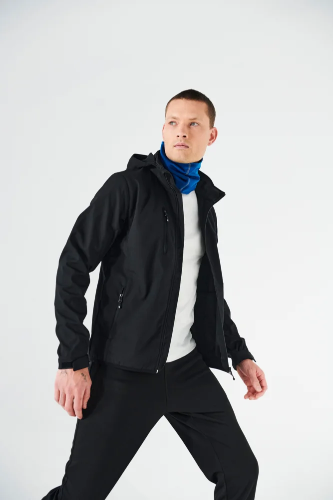 Herren 3-Lagen Kapuzen Softshell Jacke