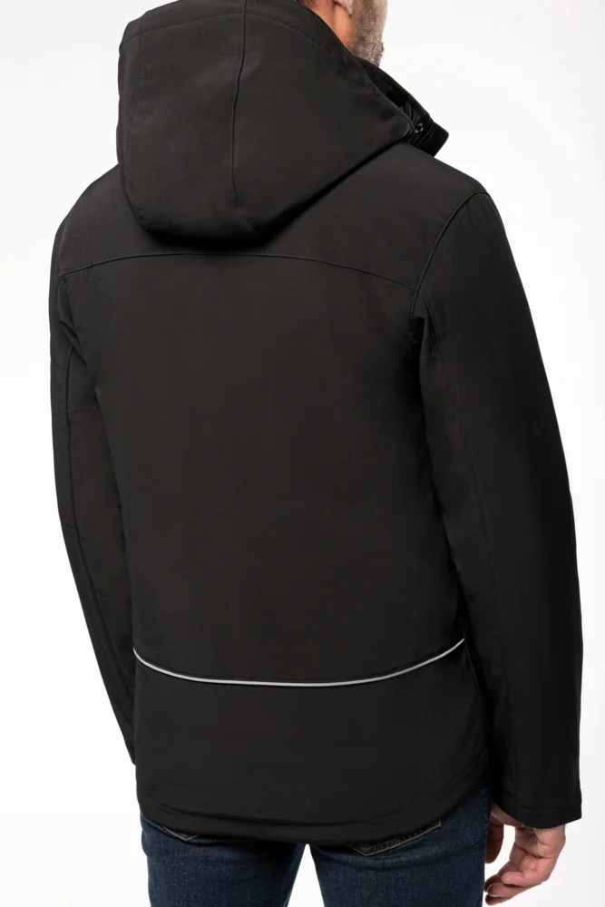 Herren 3-Lagen Kapuzen Softshell Parka