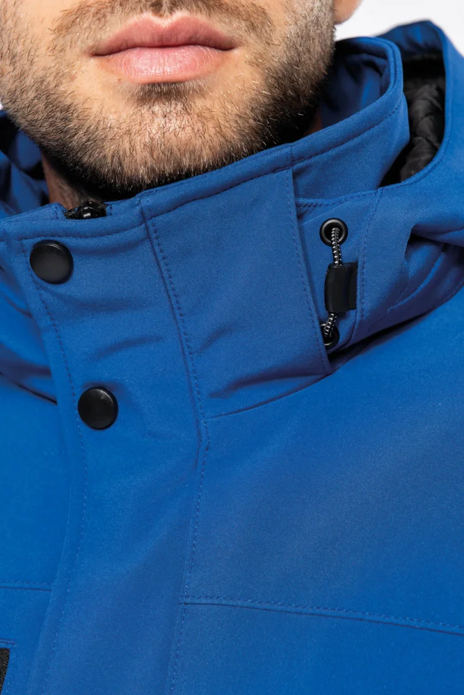 Herren 3-Lagen Kapuzen Softshell Parka