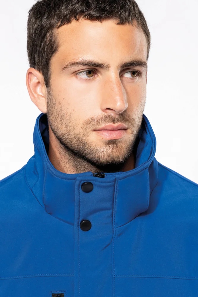 Herren 3-Lagen Kapuzen Softshell Parka