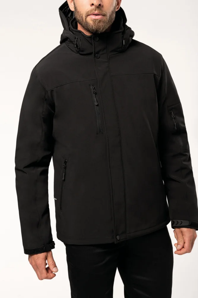 Herren 3-Lagen Kapuzen Softshell Parka