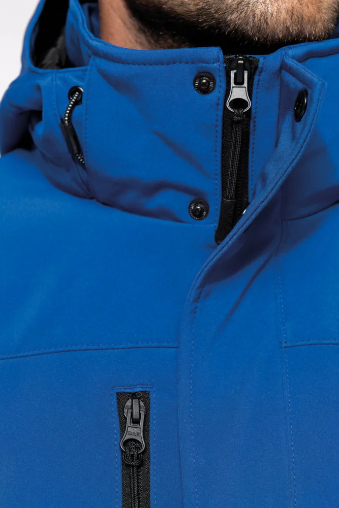 Herren 3-Lagen Kapuzen Softshell Parka