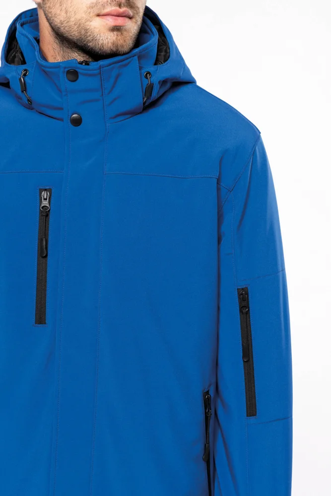 Herren 3-Lagen Kapuzen Softshell Parka
