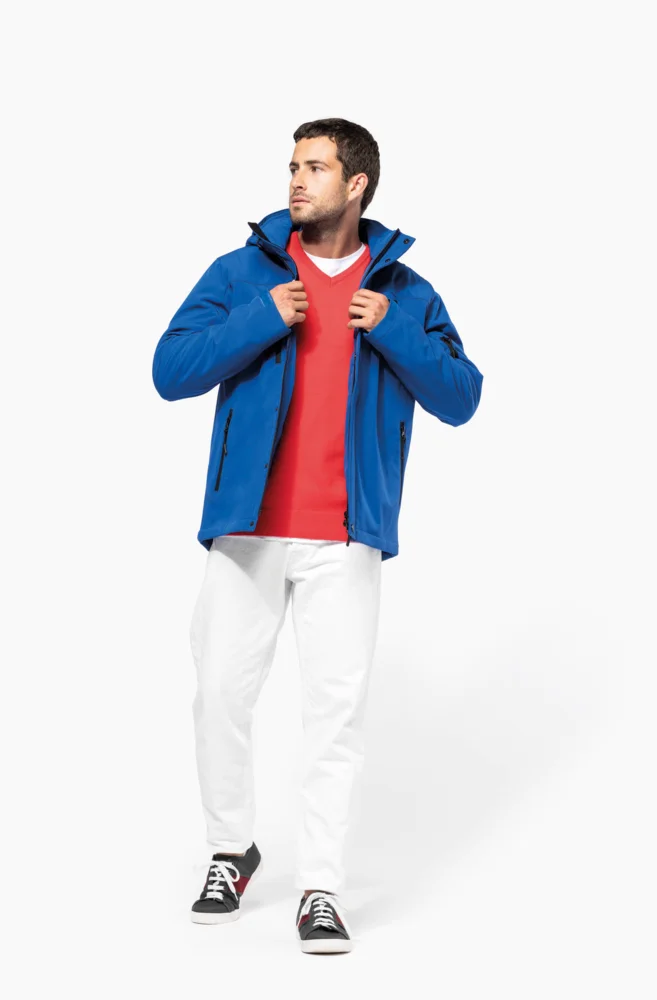 Herren 3-Lagen Kapuzen Softshell Parka