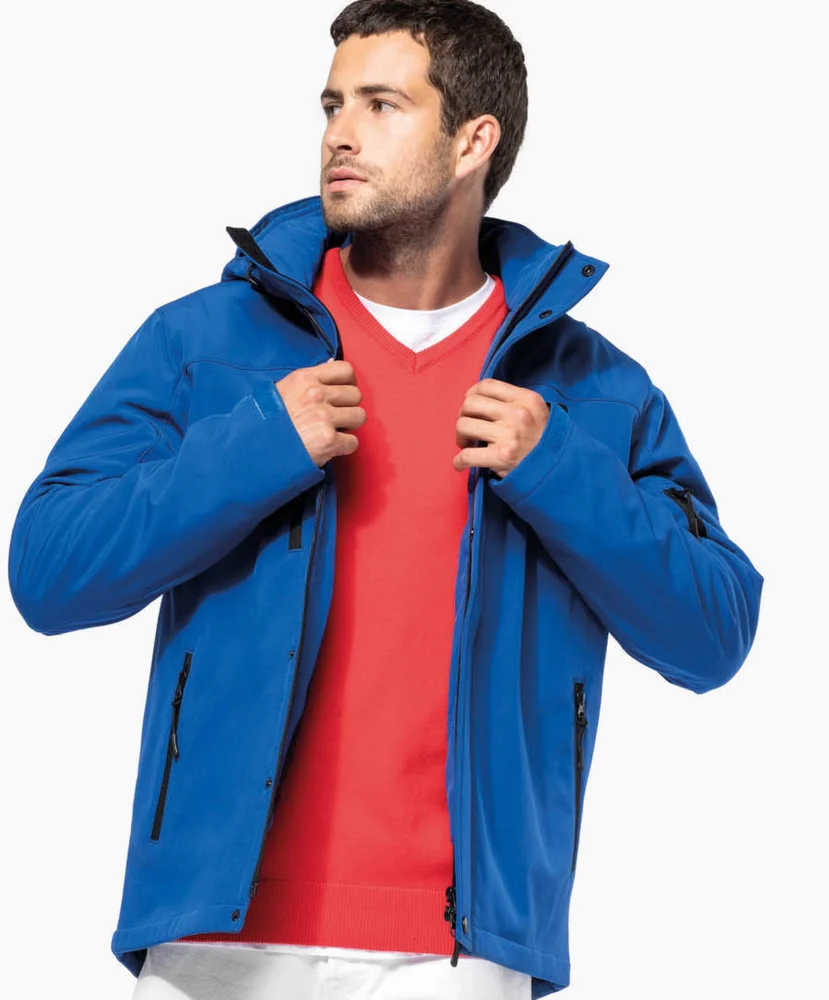 Herren 3-Lagen Kapuzen Softshell Parka