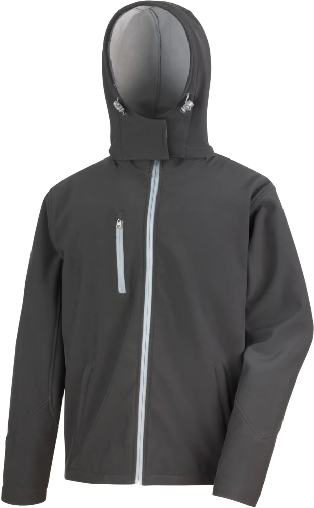 Herren 3-Lagen Softshell Kapuzenjacke