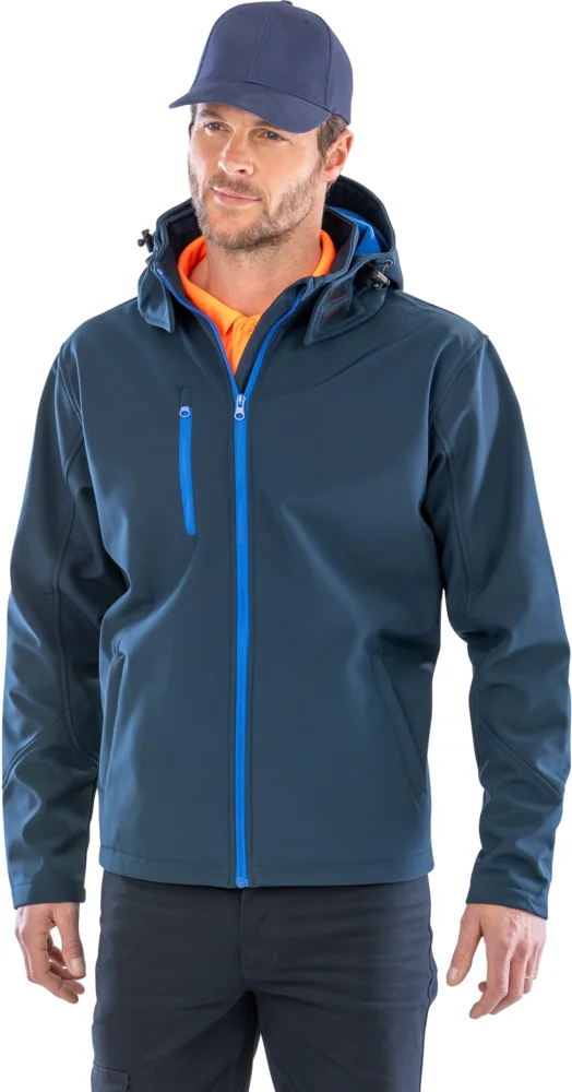 Herren 3-Lagen Softshell Kapuzenjacke