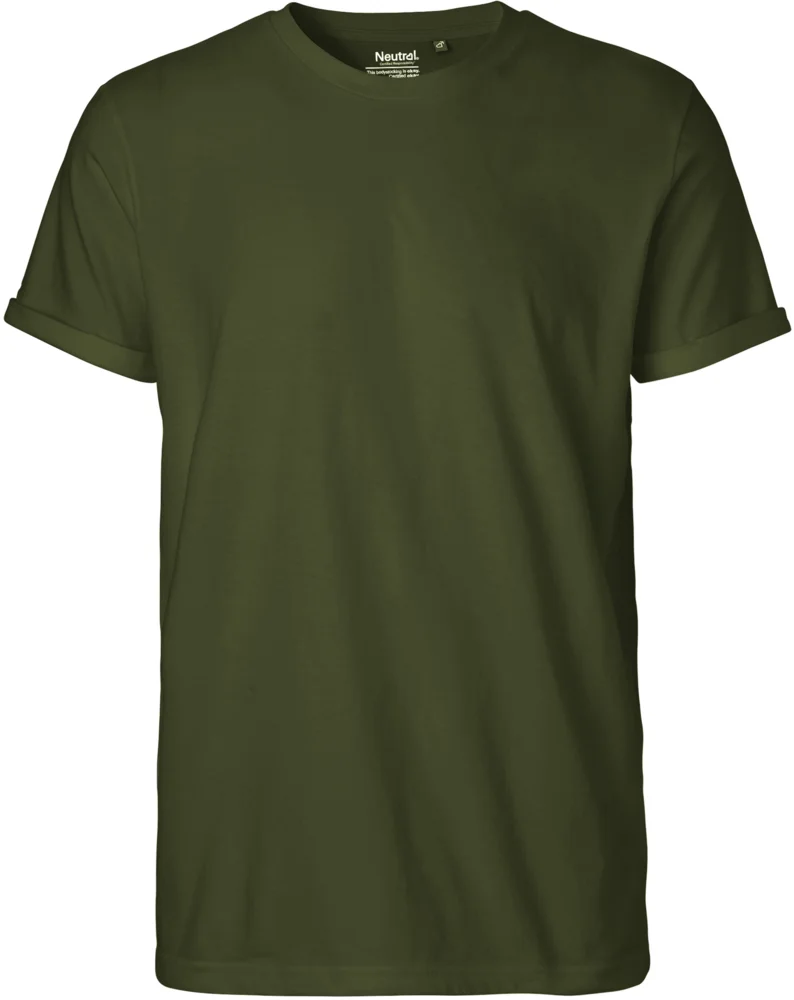 Herren Bio T-Shirt mit Umschlag