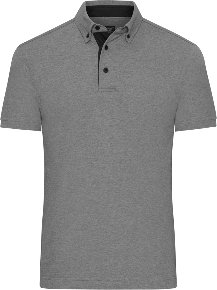 Herren Button-Down Piqué Polo
