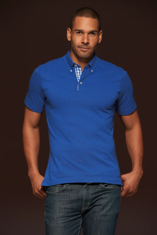 Herren Button-Down Piqué Polo