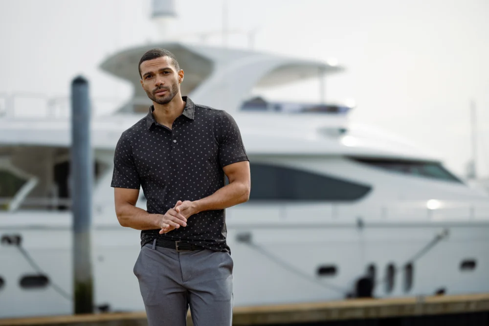 Herren Funktions Polo "Printed"