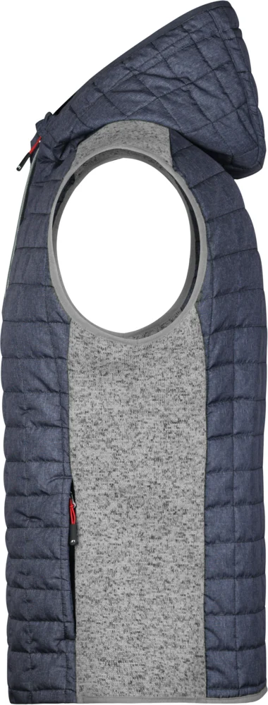 Herren Hybrid Strickfleece Gilet