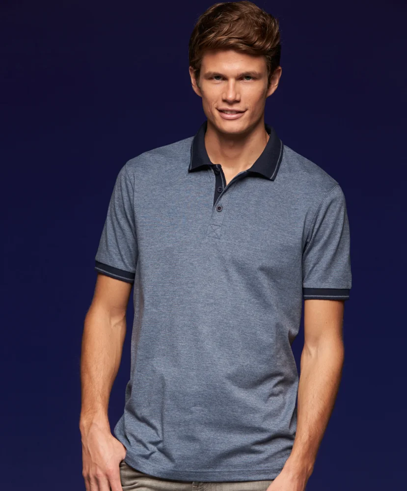 Men's Jersey Melange Polo