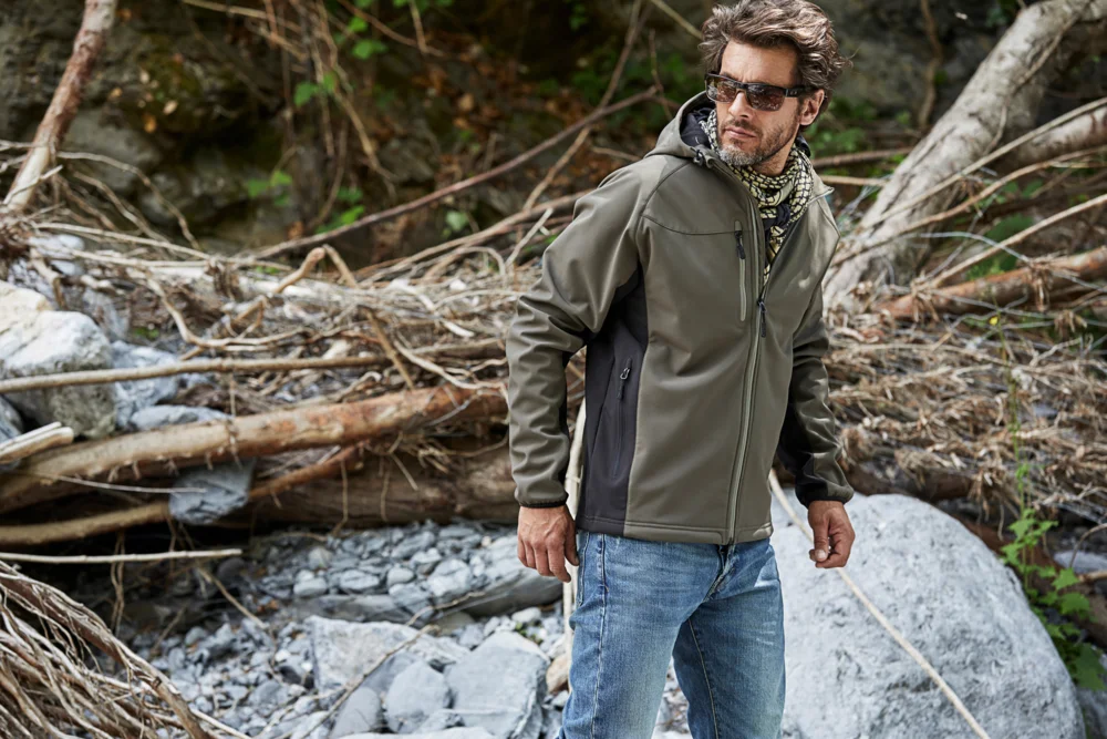Men's Hooded 3-Layer Softshell Jacket