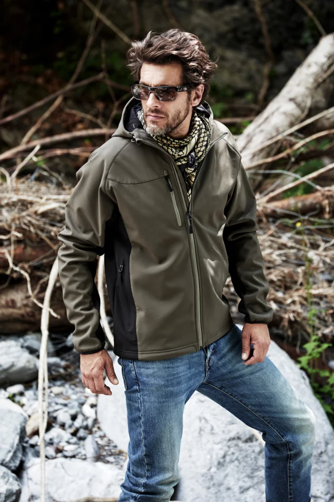 Men's Hooded 3-Layer Softshell Jacket