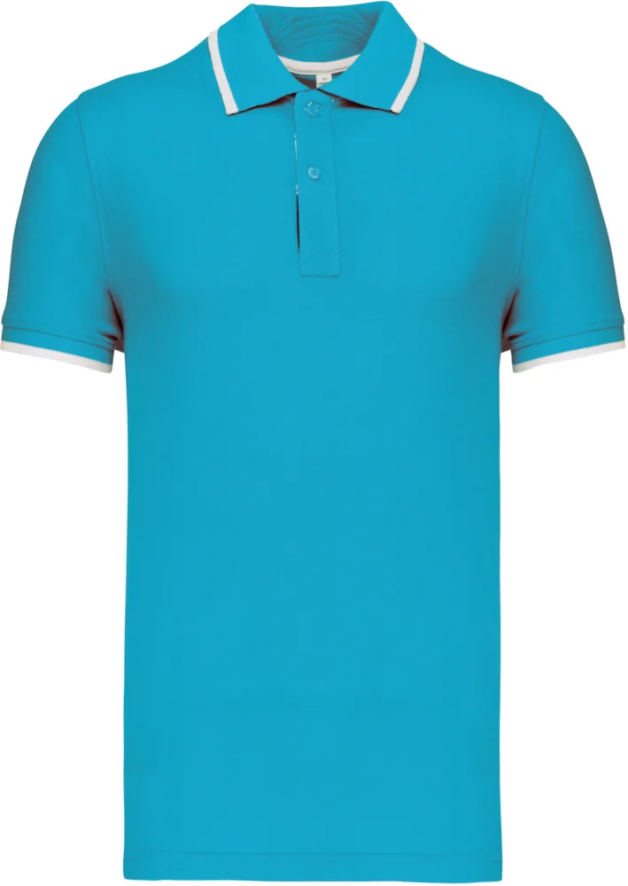Herren Kontrast Piqué Polo