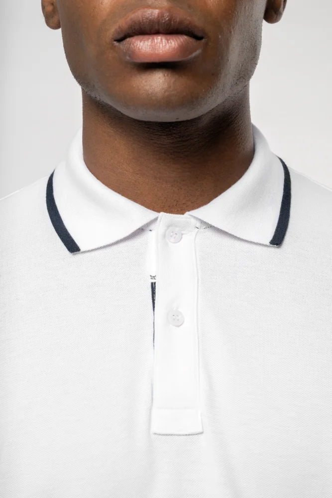 Herren Kontrast Piqué Polo