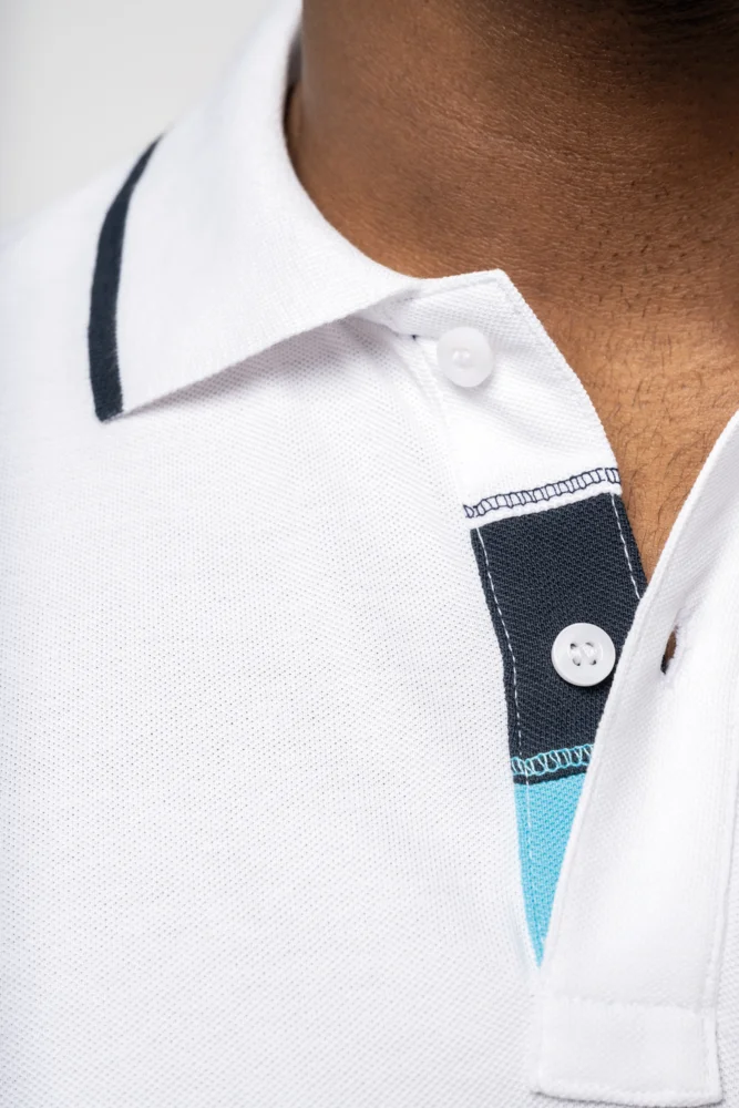 Herren Kontrast Piqué Polo