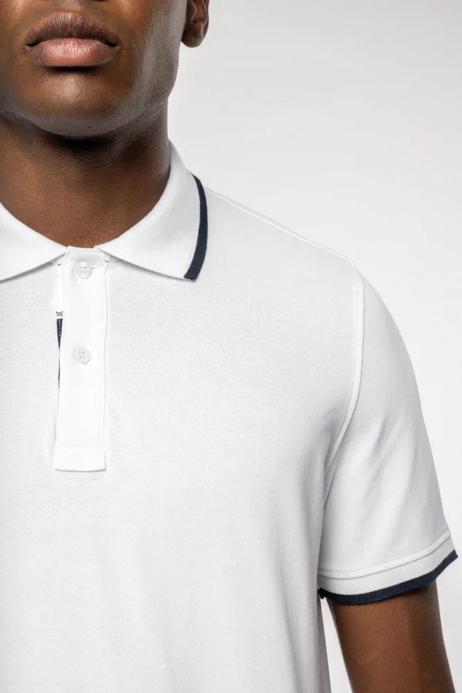 Herren Kontrast Piqué Polo