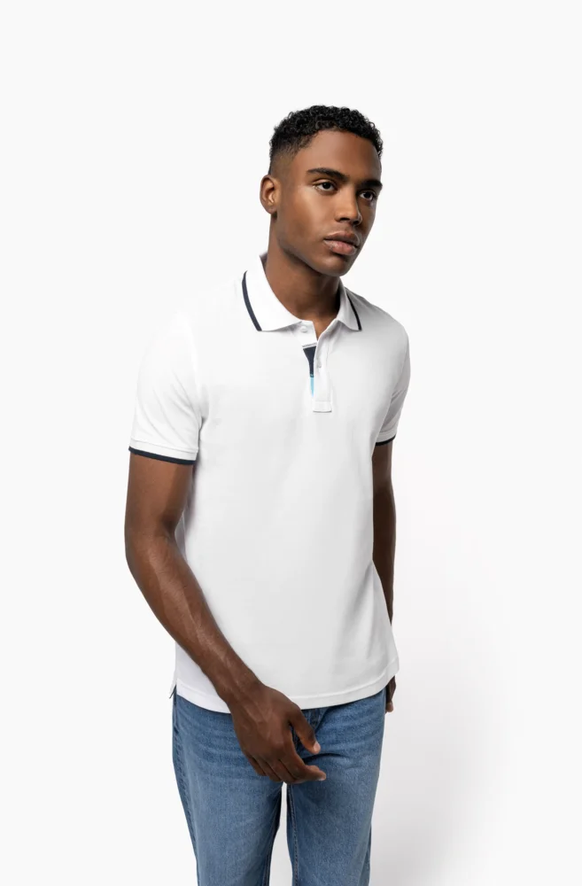 Herren Kontrast Piqué Polo