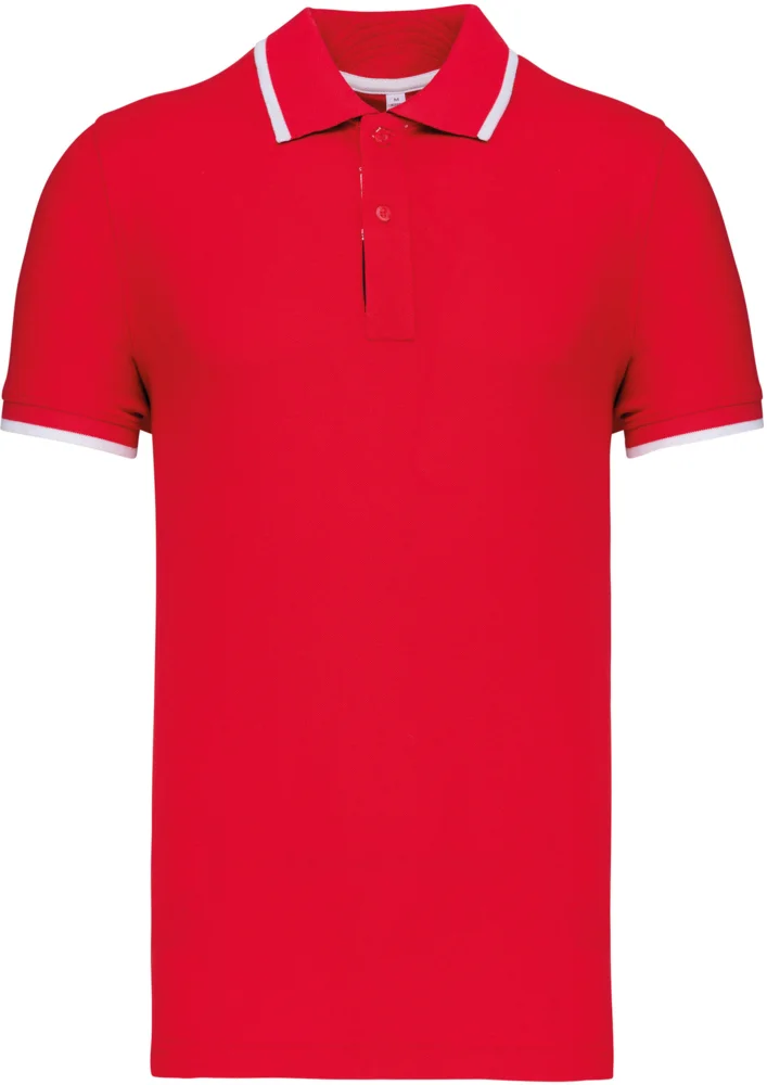 Herren Kontrast Piqué Polo