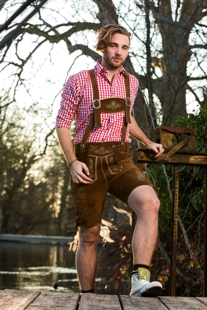 Herren Lederhose kurz