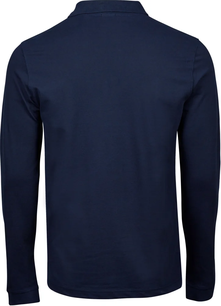 Herren Luxus Stretch Piqué Polo langarm