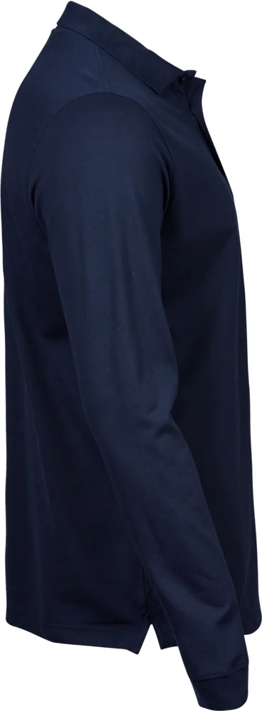 Herren Luxus Stretch Piqué Polo langarm