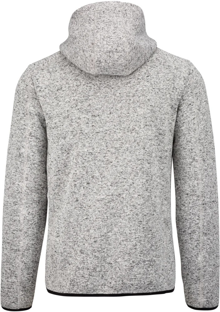 Herren Melange Kapuzen Strickfleece Jacke